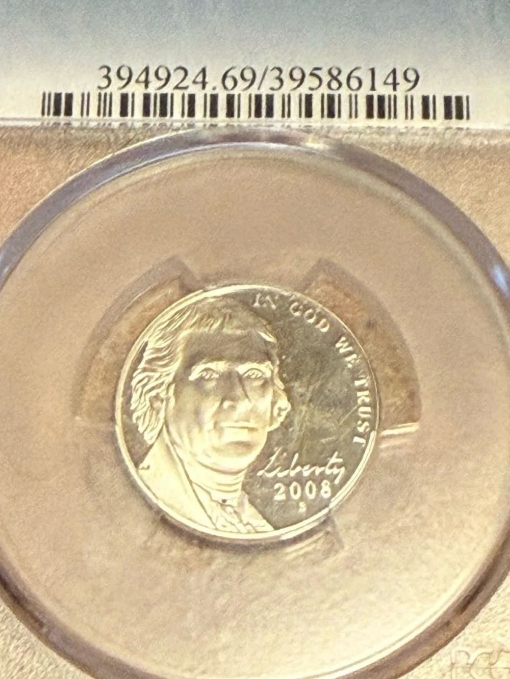 WN29 - 2008-S Jefferson Nickel Proof PCGS PR69DCAM